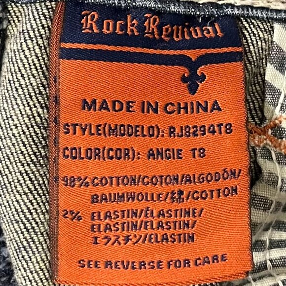 Rock Revival Women's Denim Jeans, Women's size 26, Angie Straight - Picture 11 of 16